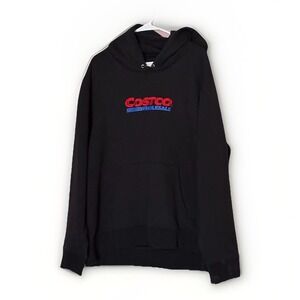 Costco Wholesale Hoodie XXL Black Pullover Streetwear Viral TikTok Sweatshirt